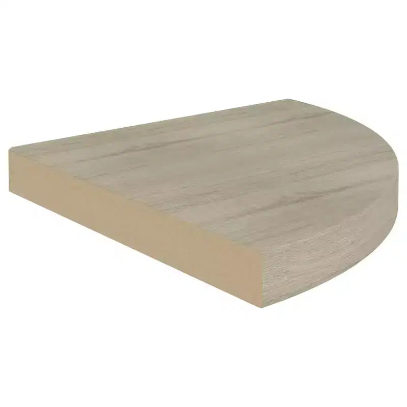 Corner Shelf Set of 2 Oak Honeycomb MDF, metal 13.8 x 13.8 in