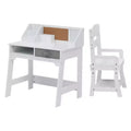 Children's study desk with adjustable chair, compact desk and chair set, suitable for student homework desk, bedroom