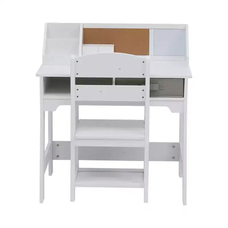 Children's study desk with adjustable chair, compact desk and chair set, suitable for student homework desk, bedroom