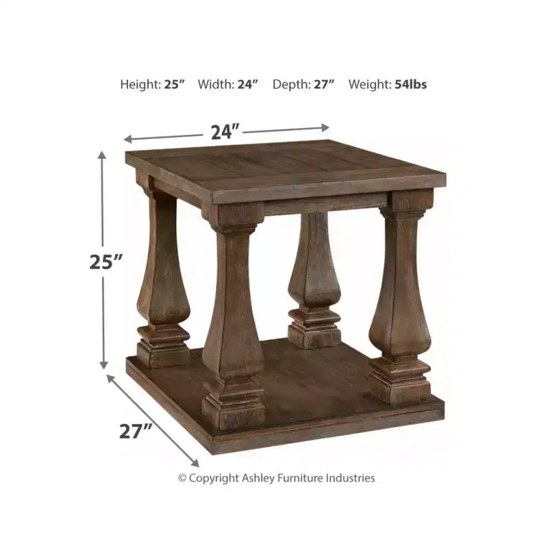 Johnelle Rectangular End Table Gray - Signature Design by Ashley